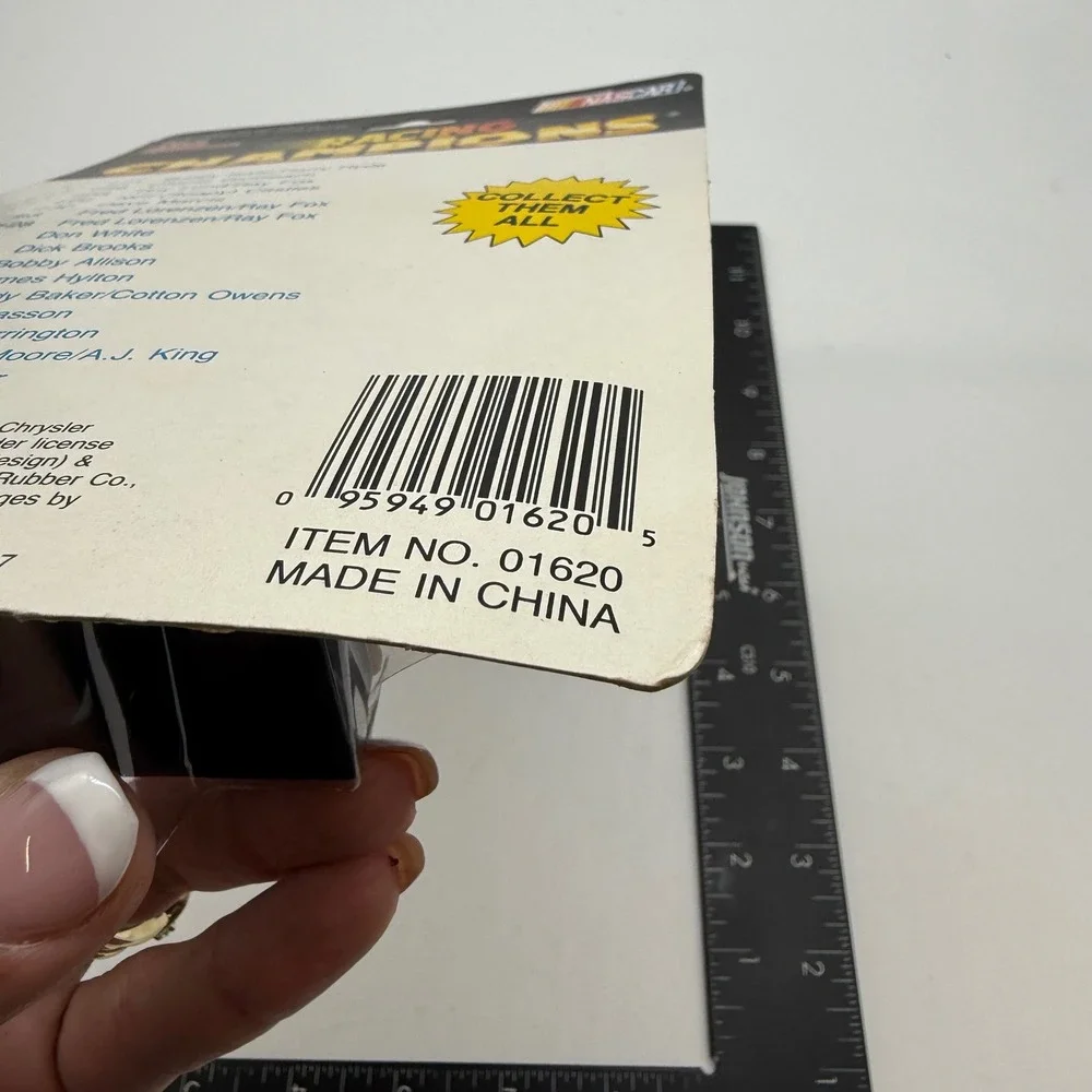Racing Champions packaging shows